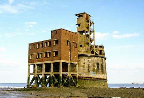 Tower on shingle 1km offshore